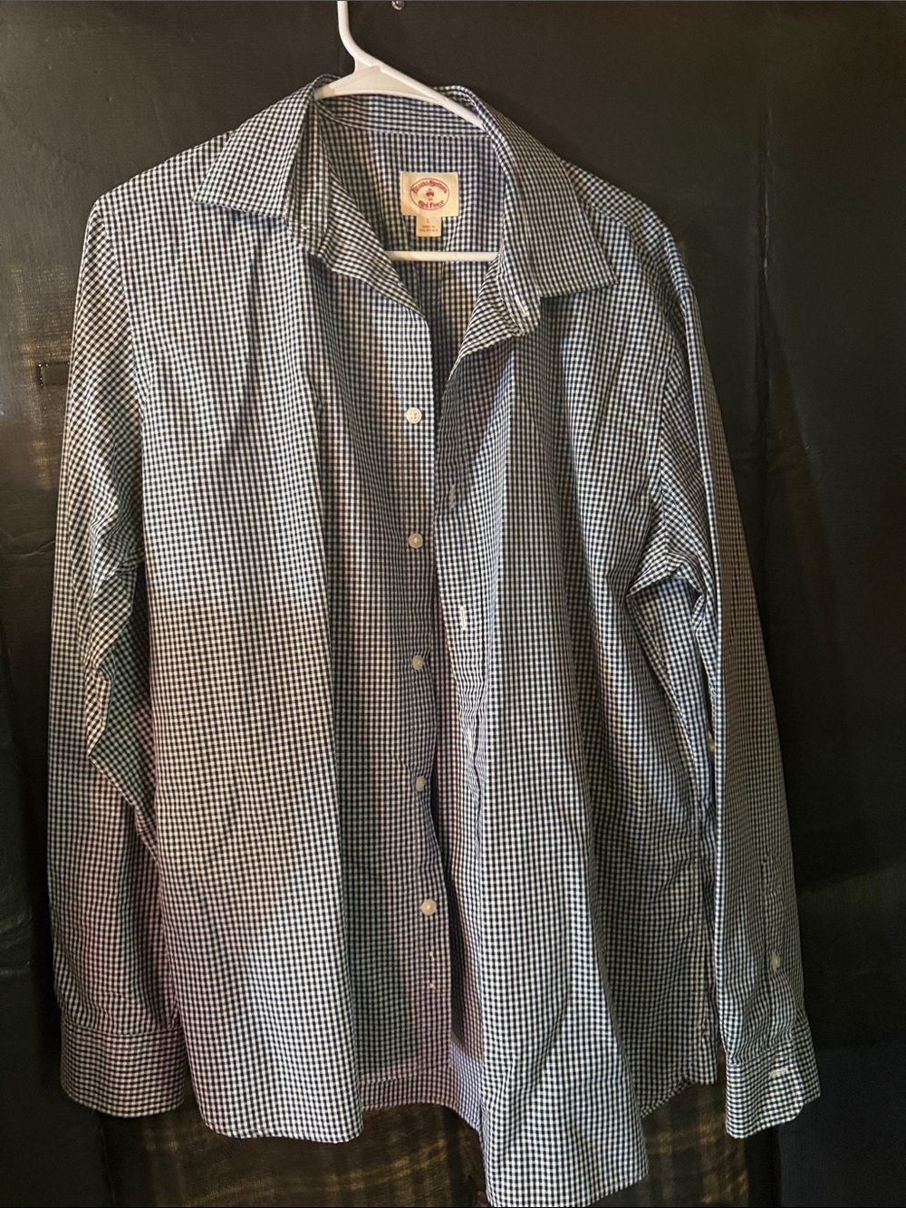 Brooks Brothers Navy & White Gingham Button-Up Shirt